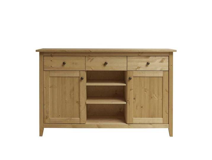 Kiefer Massivholzkommode mit drei Schubladen Landhausstil von Pharao24.de