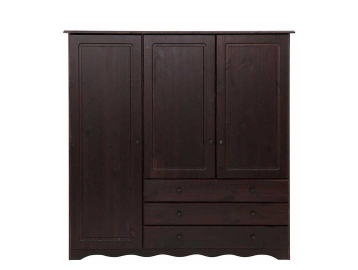 Kiefer Wäscheschrank in Wengefarben lackiert 140 cm breit Kiefer Wäscheschrank in Wengefarben lackiert 140 cm breit von Pharao24.de