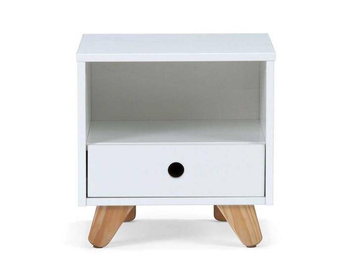 Kinderzimmer Nachtkommode in Weiß 40 cm breit von Pharao24.de