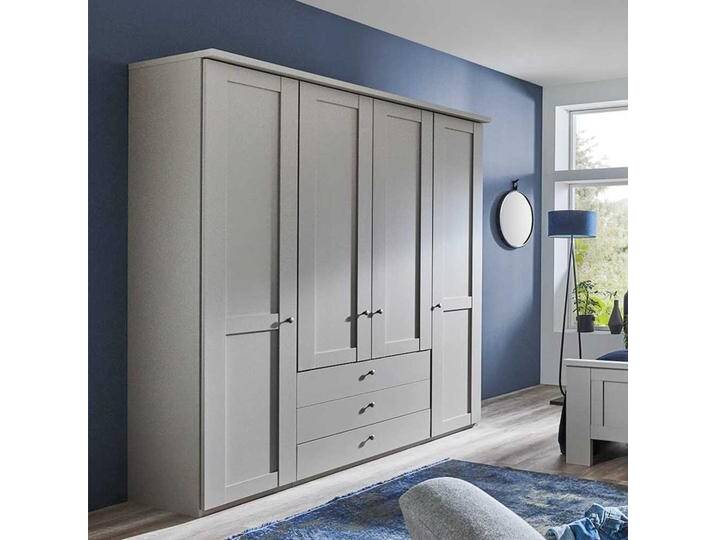 Kleiderschrank Hellgrau im Landhausstil Made in Germany Kleiderschrank Hellgrau im Landhausstil Made in Germany von Pharao24.de