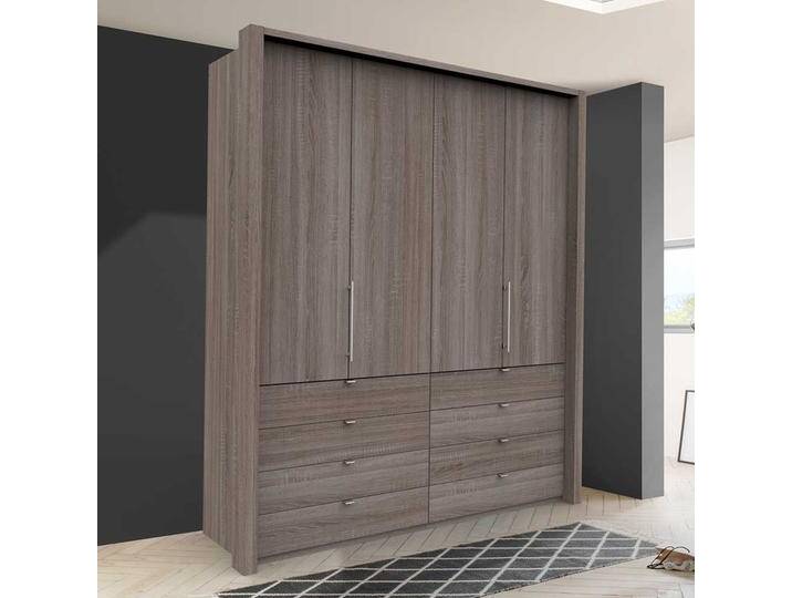 Kleiderschrank Jugendzimmer in Eiche Trüffelfarben 2 türig mit Schubladen Kleiderschrank Jugendzimmer in Eiche Trüffelfarben 2 türig mit Schubladen von Pharao24.de