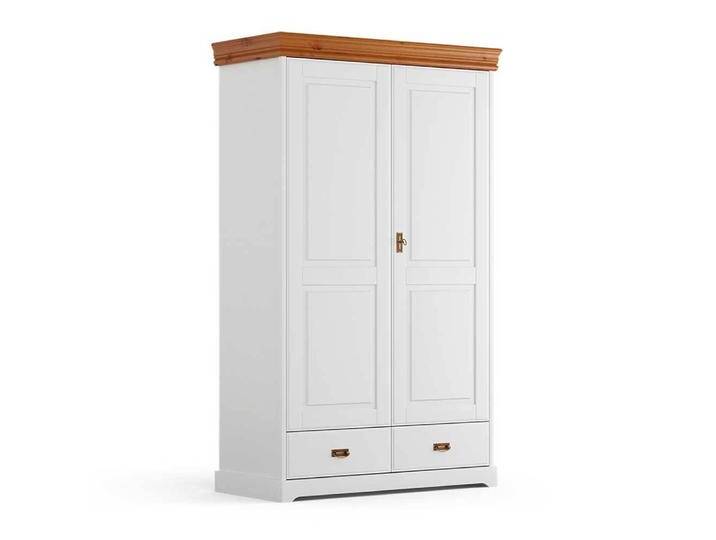 Kleiderschrank Massivholz Schlafzimmerkleiderschrank im Landhausstil 218 cm hoch von Pharao24.de
