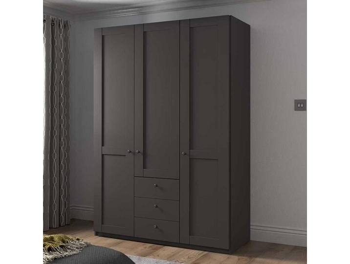 Kleiderschrank dreitürig Landhaus in Dunkelgrau Made in Germany Kleiderschrank dreitürig Landhaus in Dunkelgrau Made in Germany von Pharao24.de
