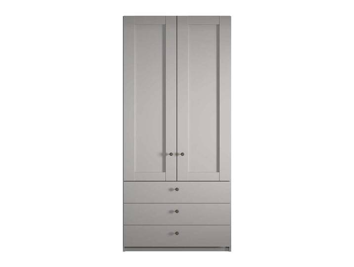 Kleiderschrank ohne Spiegel in Hellgrau Made in Germany von Pharao24.de