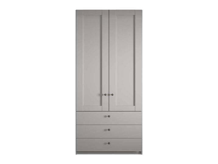 Kleiderschrank ohne Spiegel in Hellgrau Made in Germany von Pharao24.de