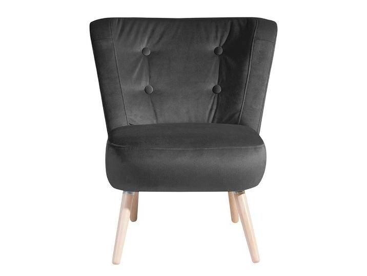 Kleiner Loungesessel Anthrazit im Retrostil Made in Germany von Pharao24.de