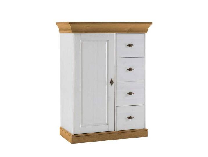 Kombikommode in Weiß Holz Kiefer teilmassiv von Pharao24.de