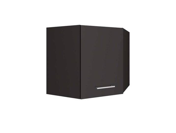 Küchen Eck Hängeschrank in Grau Hochglanz 60 cm breit von Pharao24.de