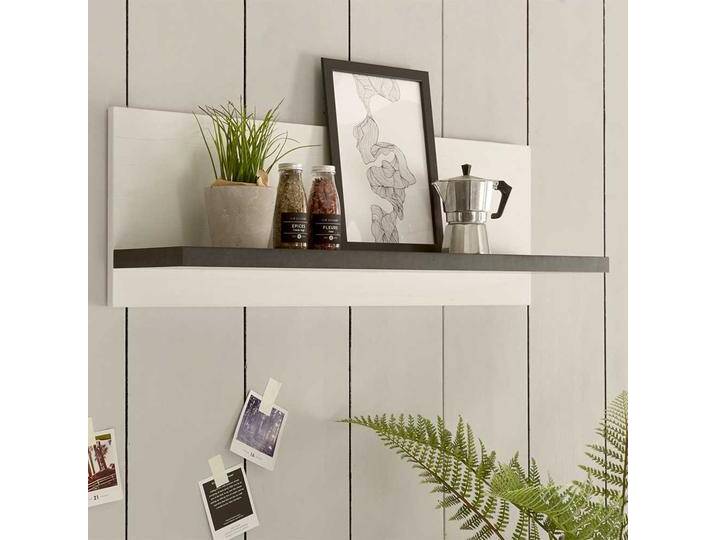 Küchen Wandboard im Landhausstil Weiß und Anthrazit von Pharao24.de