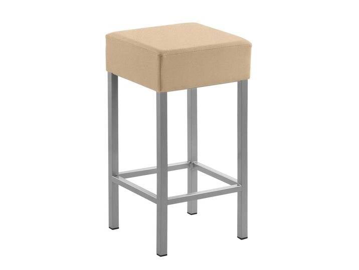 Küchenhocker mit Vierfußgestell aus Metall quadratischer Form von Pharao24.de