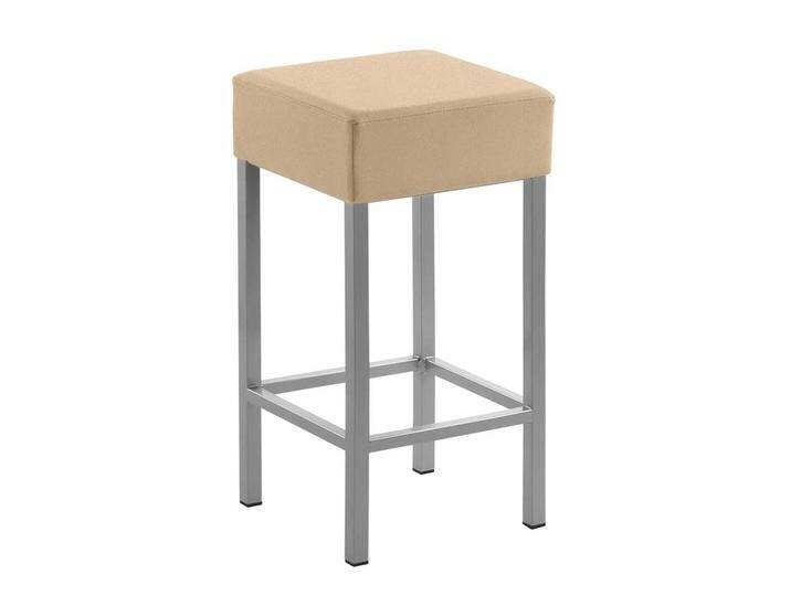 Küchenhocker mit Vierfußgestell aus Metall quadratischer Form von Pharao24.de