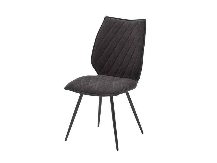 Küchenstühle in Anthrazit Microfaser 50 cm breit (2er Set) von Pharao24.de