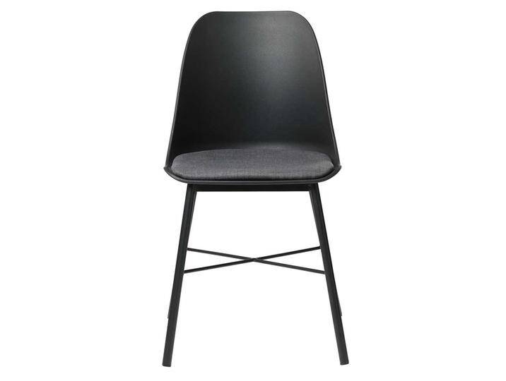 Küchenstühle in Schwarz und Grau Kunststoff (2er Set) von Pharao24.de