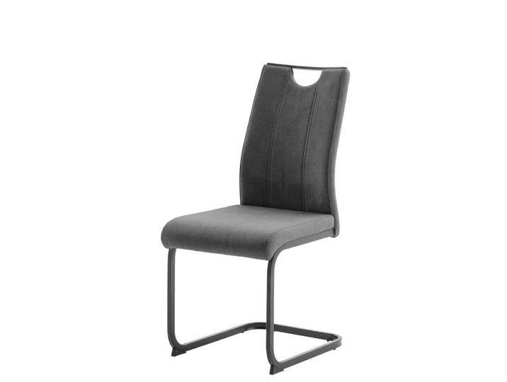 Küchenstuhl Freischwingerstuhl in Anthrazit 96 cm hoch (4er Set) von Pharao24.de