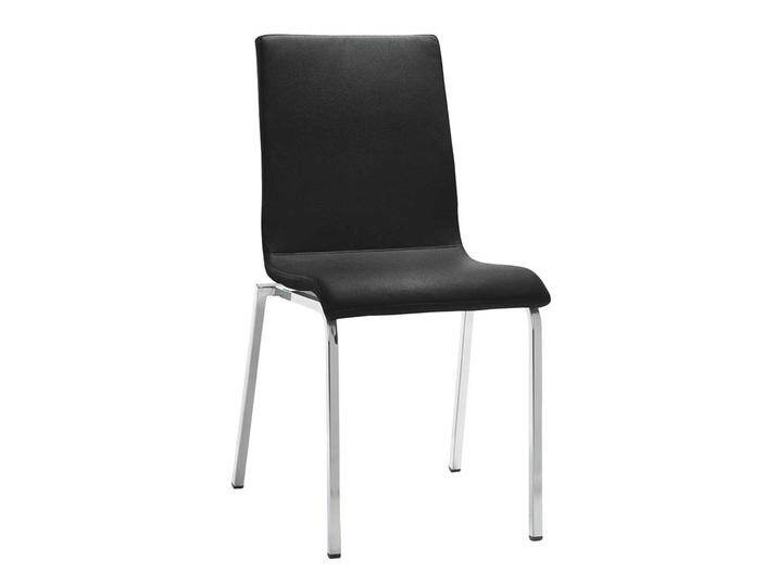 Küchenstuhl Kunstleder in Schwarz Gestell aus Metall Küchenstuhl Kunstleder in Schwarz Gestell aus Metall von Pharao24.de
