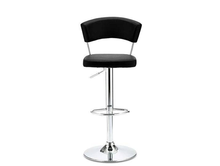 Kunstleder Barstühle in Schwarz und Chromfarben dreh- und höhenverstellbar (2er Set) von Pharao24.de