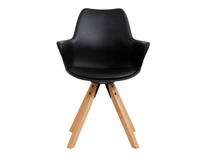 Kunsttoff Schalen Stühle in Schwarz Skandi Design (2er Set) von Pharao24.de