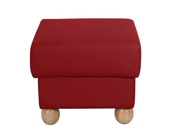 Landhaus Kunstleder Polsterhocker in Rot 48 cm Sitzhöhe von Pharao24.de