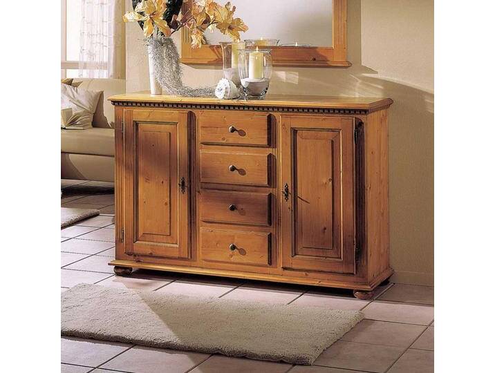 Landhaus Sideboard aus Fichte massiv lackiert abschließbar von Pharao24.de