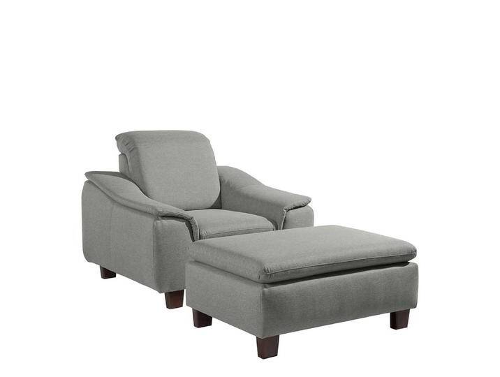 Lesesessel hellgrau modern wahlweise mit Hocker Made in Germany von Pharao24.de