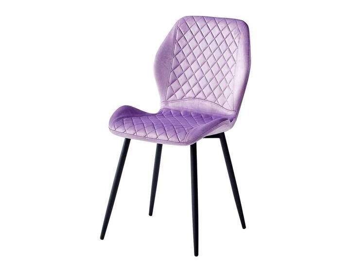 Lila Esstisch Stühle in modernem Design Gestell aus Metall (4er Set) von Pharao24.de