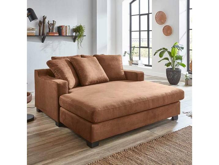 Loveseat Mikrofaser Braun in modernem Design 173 cm tief von Pharao24.de