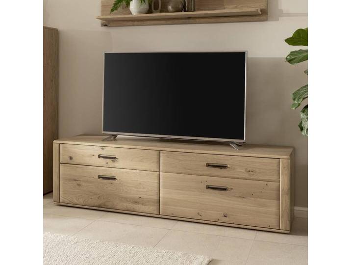 Lowboard TV Board 50 cm tief in Asteiche hell teilmassiv von Pharao24.de
