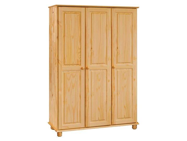 Massivholz Kleiderschrank aus Kiefer lackiert 120 cm breit von Pharao24.de