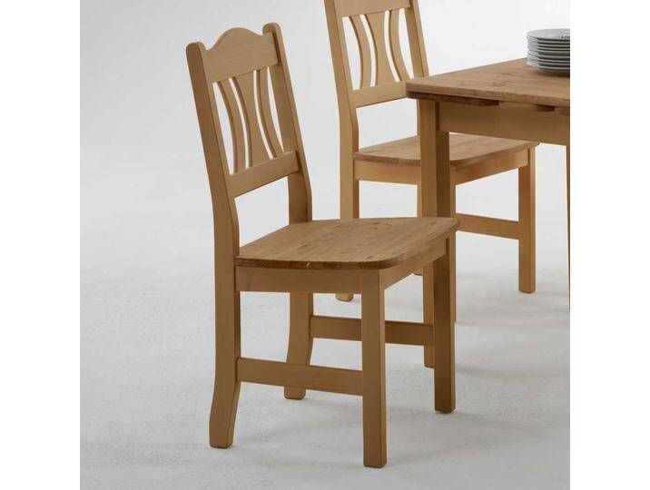Massivholzstuhl aus Kiefer Landhaus Design (2er Set) von Pharao24.de