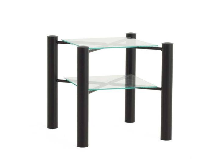 Metall Nachttisch aus Glasplatten 45 cm von Pharao24.de