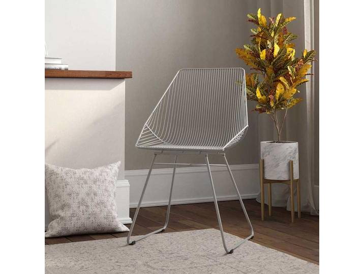 Metall Stuhl Grau in modernem Design 46 cm Sitzhöhe Metall Stuhl Grau in modernem Design 46 cm Sitzhöhe von Pharao24.de