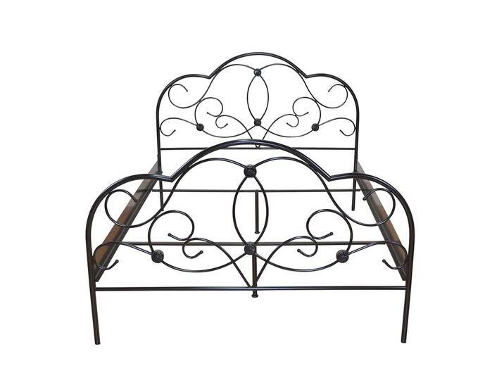 Metallbett in Schwarz Romantisches Design von Pharao24.de