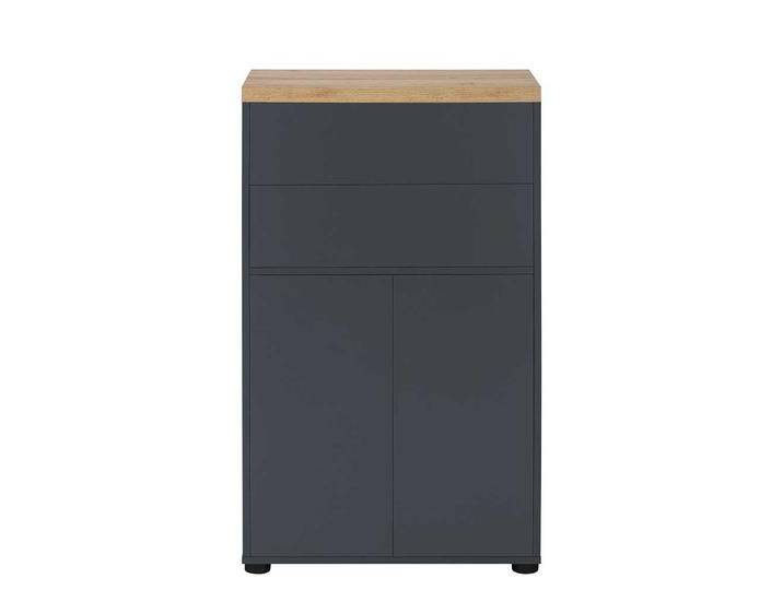 Midischrank Badschrank mit Drehtüren in Anthrazit von Pharao24.de