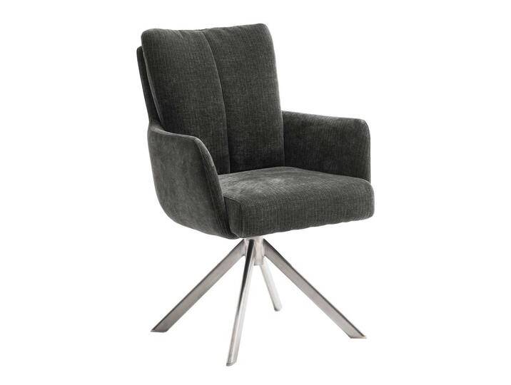 Moderne Esszimmer Armlehnstühle in Anthrazit drehbar (2er Set) von Pharao24.de