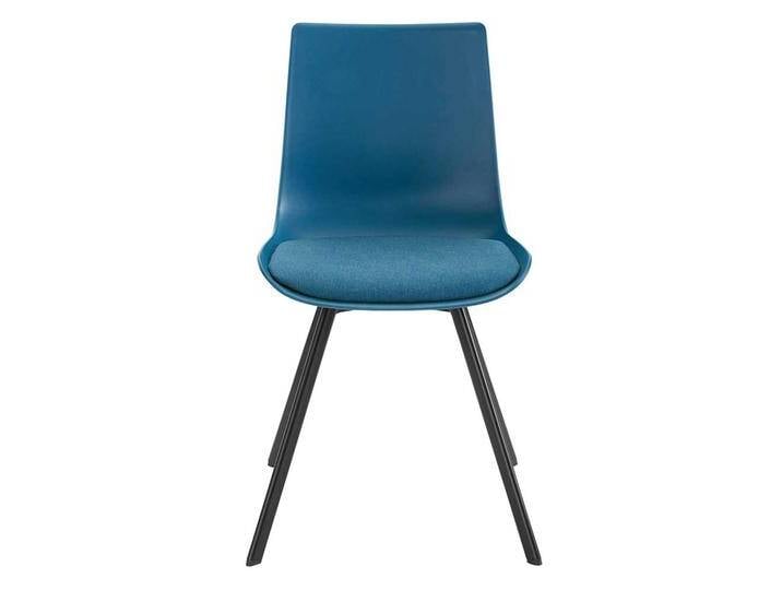 Moderne Küchenstühle aus Kunststoff Petrol Metall Schwarz (2er Set) von Pharao24.de