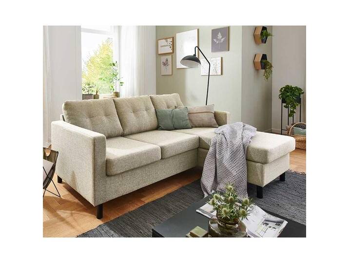 Moderne Polsterecke in Cremefarben 189 cm breit von Pharao24.de