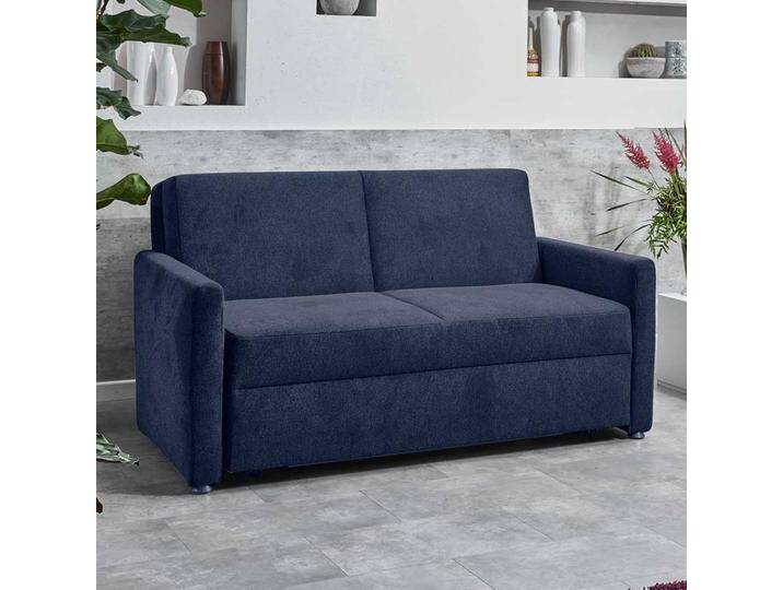 Moderne Schlafcouch in Blau zwei Schlafplätzen von Pharao24.de