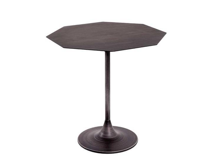 Moderner Beistelltisch aus Metall Tischplatte achteckig von Pharao24.de