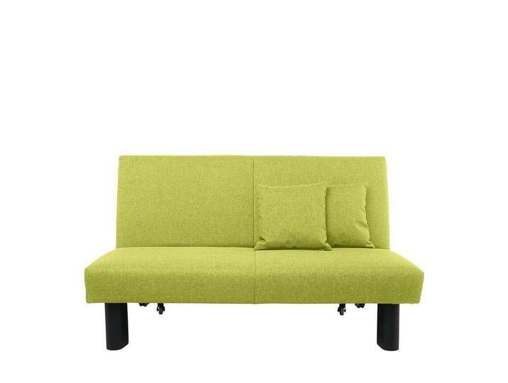 Modernes Doppelschlafsofa in Gelbgrün Untergestell aus Metall von Pharao24.de