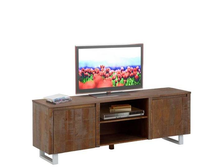 Modernes TV Lowboard in Kiefer dunkel gebürstet und lackiert 160 cm breit Modernes TV Lowboard in Kiefer dunkel gebürstet und lackiert 160 cm breit von Pharao24.de