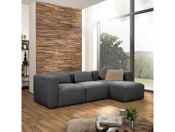 Modul Ecksofa in Anthrazit Flachgewebe Bezug (dreiteilig) von Pharao24.de