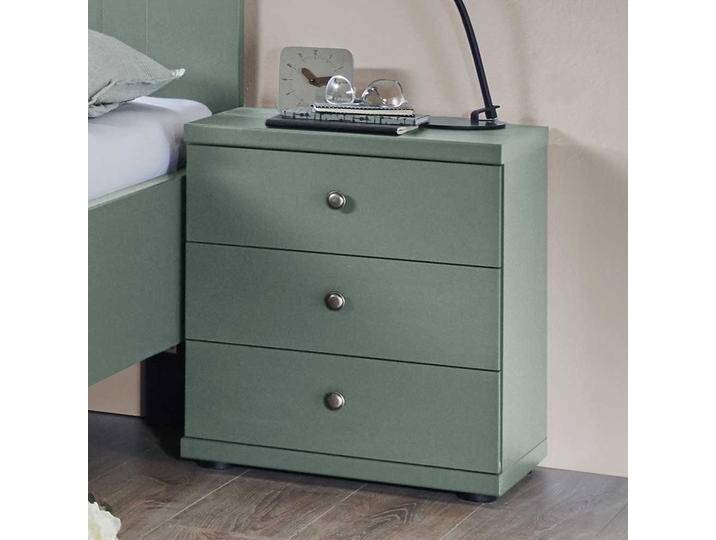 Nachtkonsole mit Schubladen in Graugrün modernen Landhausstil von Pharao24.de