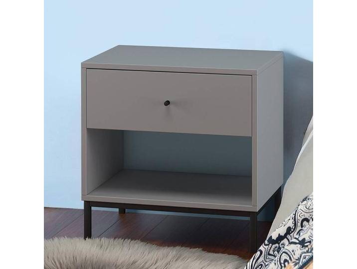 Nachttisch Nachtschrank mit einem offenen Fach und Metallgriff von Pharao24.de