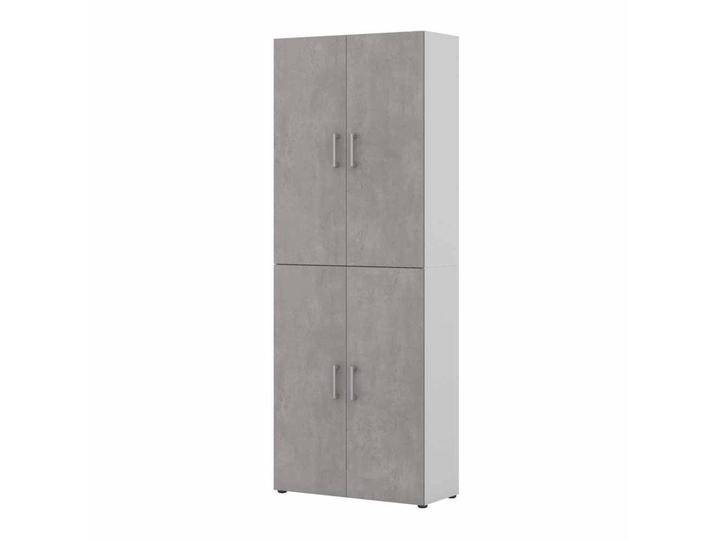 Ordnerschrank in Beton Grau Weiß 80 cm von Pharao24.de