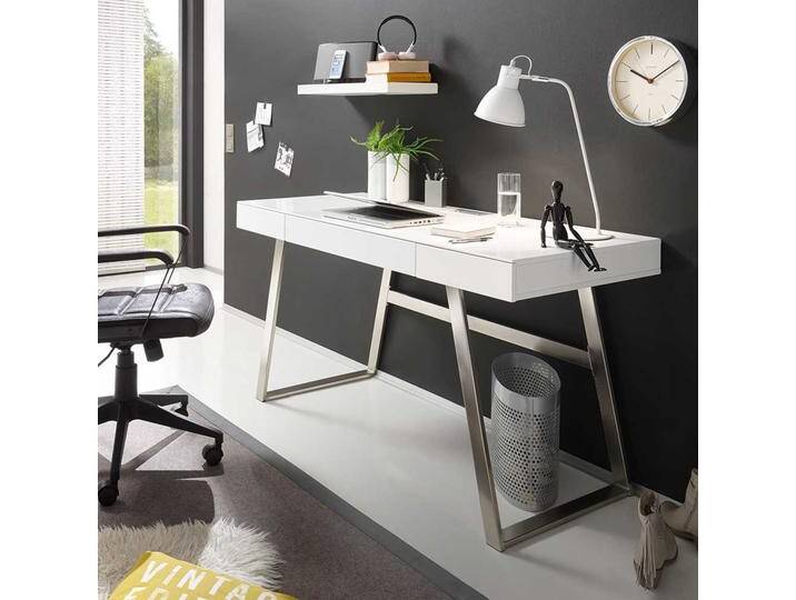 PC Tisch in Weiß 140 cm von Pharao24.de
