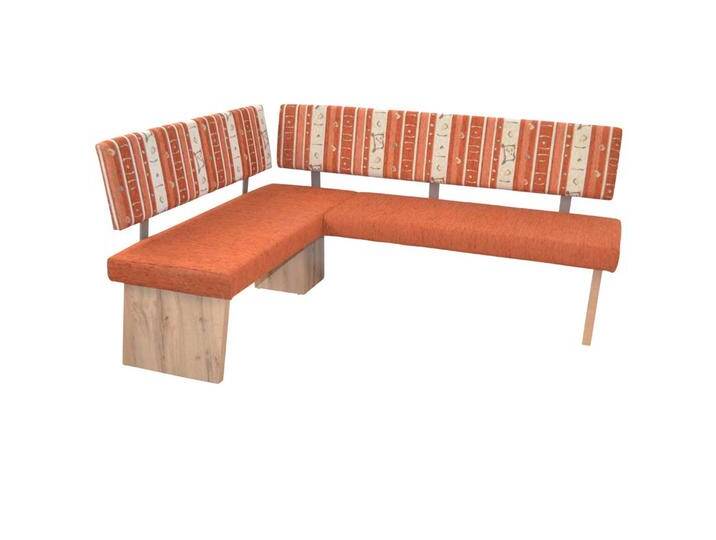 Polsterbank Ecke modern in Orange und Eichefarben 180 cm breit von Pharao24.de