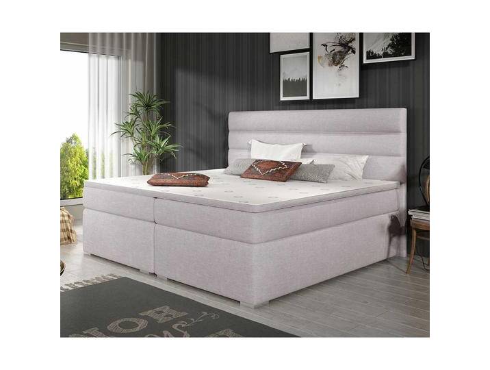 Polsterbett Bett in Cremeweiß aus Webstoff Polsterbett Bett in Cremeweiß aus Webstoff von Pharao24.de