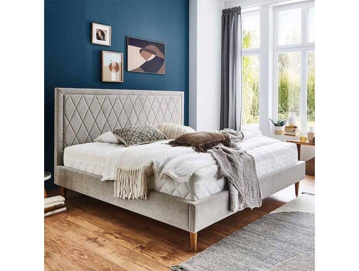 Polsterbett Cremefarben in modernem Design 38 cm Einstiegshöhe von Pharao24.de