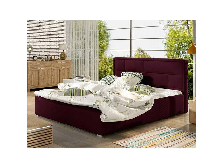 Polsterbett Doppelbett aus Samt in Bordeaux Polsterbett Doppelbett aus Samt in Bordeaux von Pharao24.de