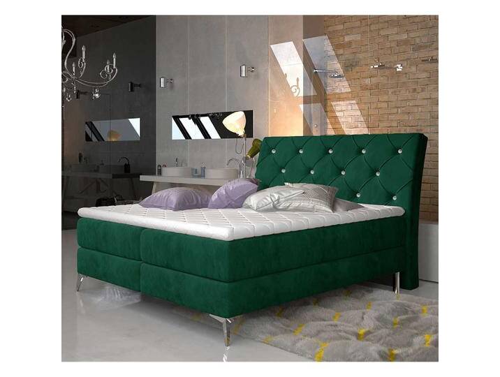 Polsterbett Doppelbett in Dunkelgrün aus Velours Polsterbett Doppelbett in Dunkelgrün aus Velours von Pharao24.de
